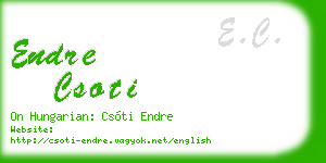endre csoti business card