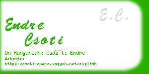 endre csoti business card